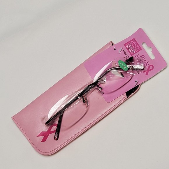 Foster Grant Pink Hope Readers w/ Case +1.50 - Picture 1 of 8